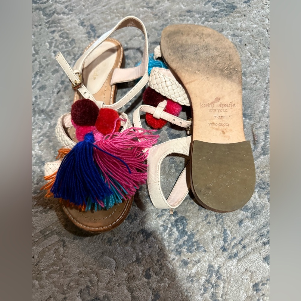 Kate Spade Sandals with Multicolor Tassels - Picture 4 of 4
